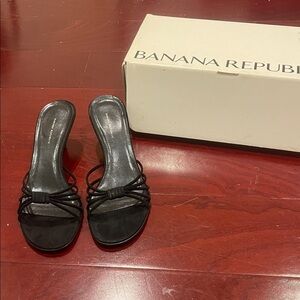 Banana Republic Black Strappy Heels